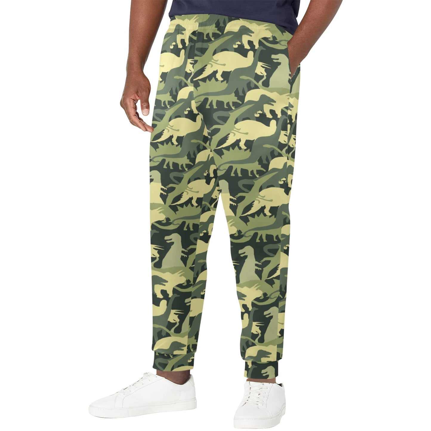 Camouflage Dinosaur Pattern Print Design 03 Men's Casual Track Pants