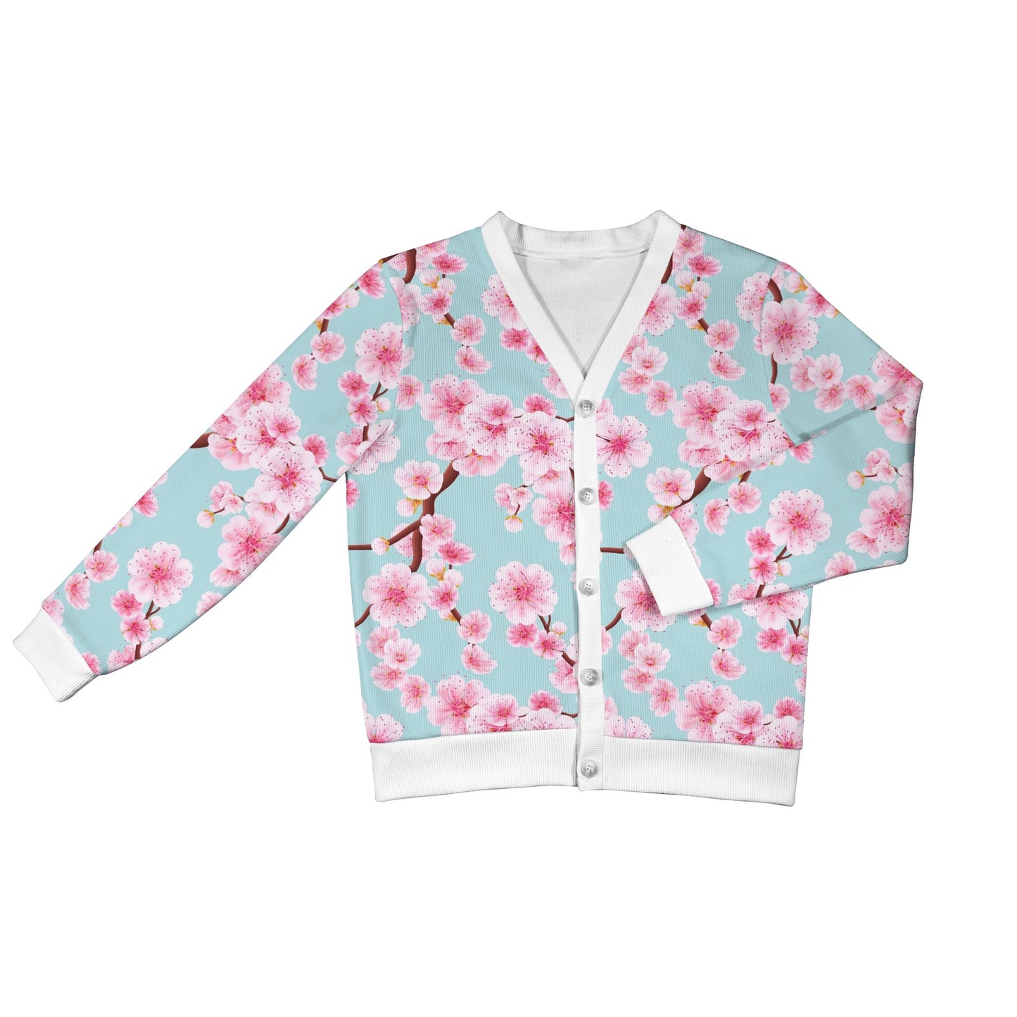 Cherry Blossom Pattern Print Design CB04 Women's Cardigan