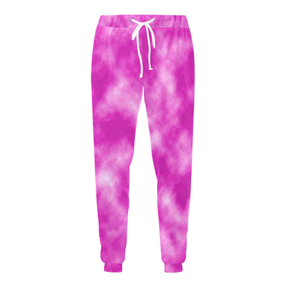 Tie Dye Pink Design Print Men's Sweatpants