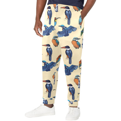 Kingfisher Bird Pattern Print Design 04 Men's Casual Track Pants