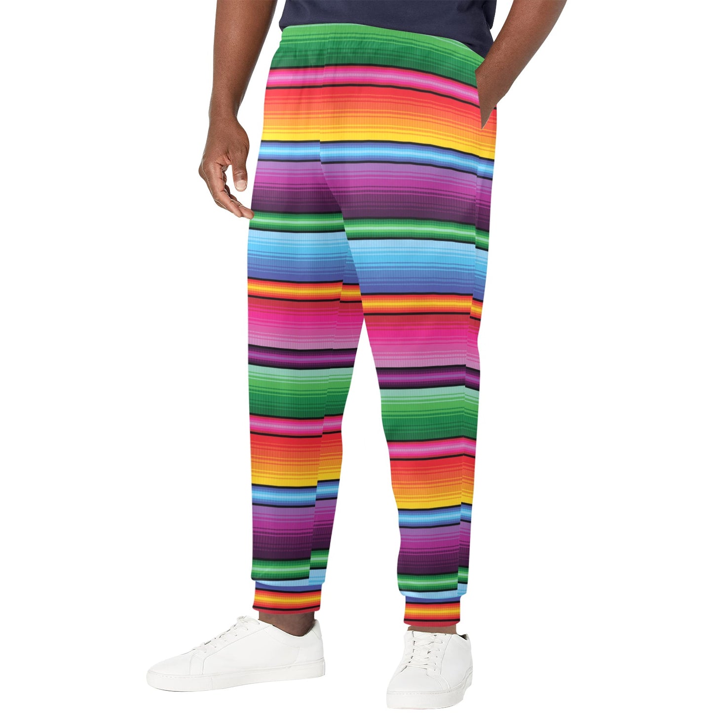 Mexican Blanket Colorful Print Pattern Men's Casual Track Pants