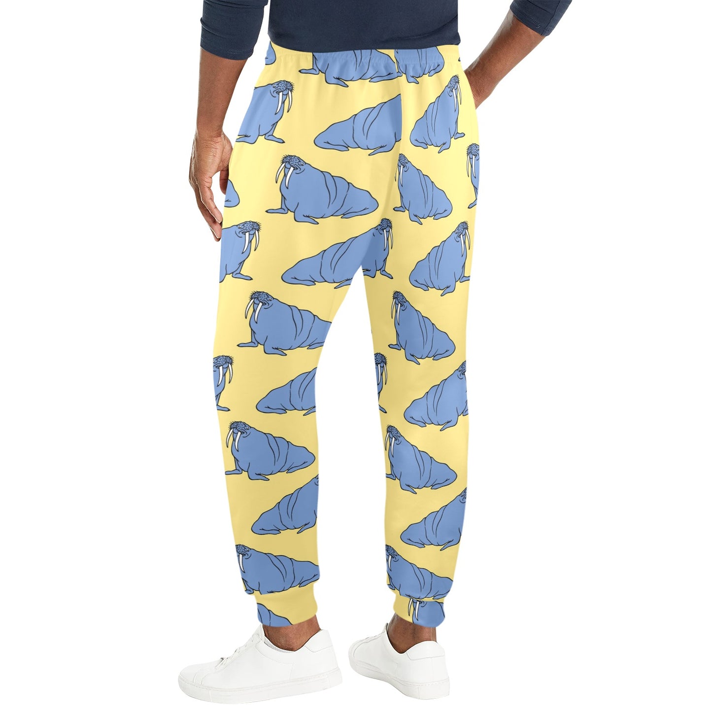 Walrus Pattern Print Design 02 Men's Casual Track Pants