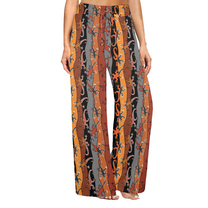 lizard Print Design LKS403 Women's Wide Leg Lounge Pants