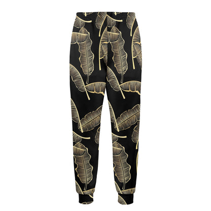 Banana Leaf Pattern Print Design BL07 Men's Casual Track Pants