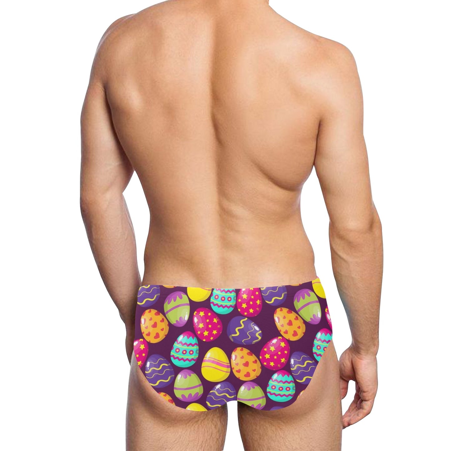Easter Eggs Pattern Print Design RB04 Men's Swimming Briefs