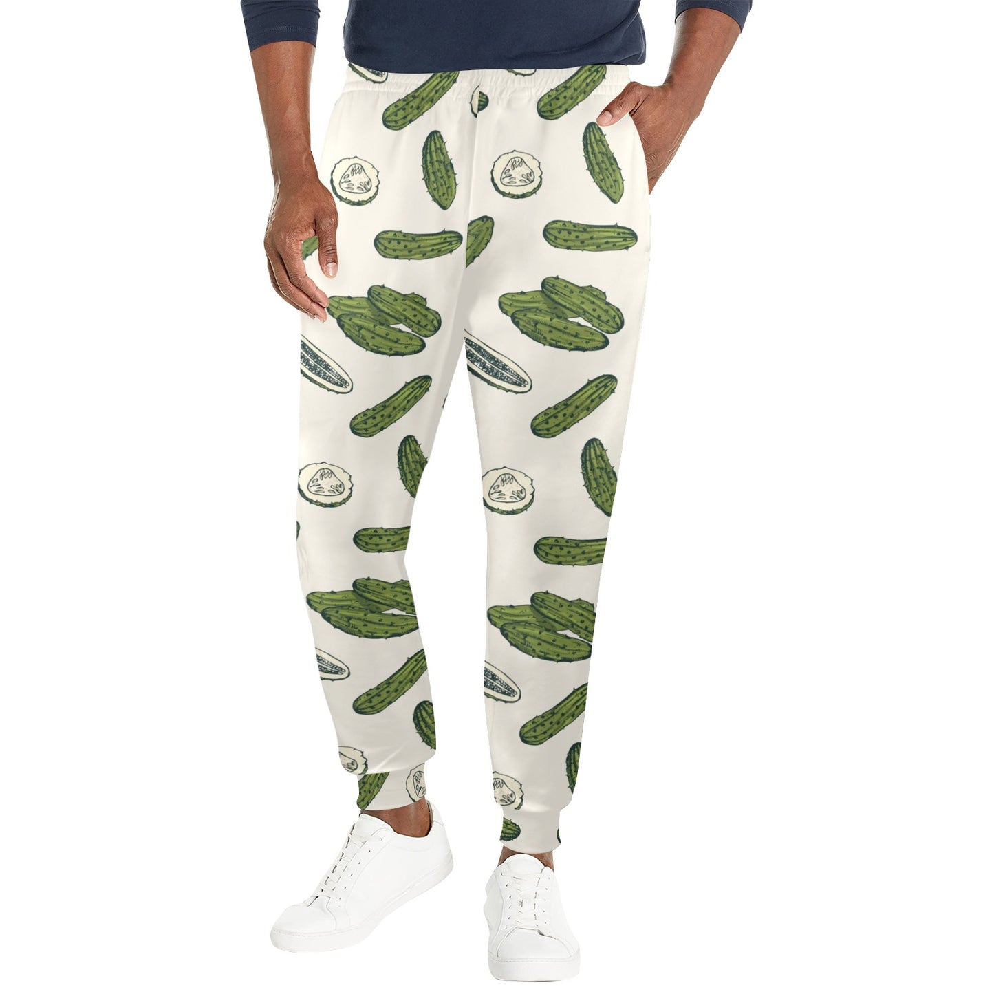 Cucumber Pattern Print Design CC05 Men's Casual Track Pants