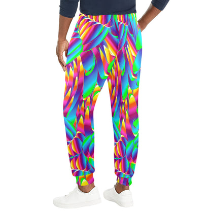 Psychedelic Trippy Pattern Men's Casual Track Pants