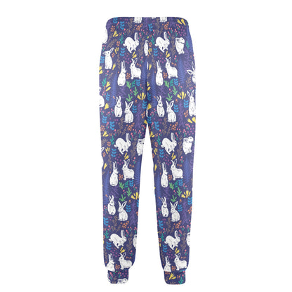 Bunny Pattern Print Design 01 Men's Casual Track Pants