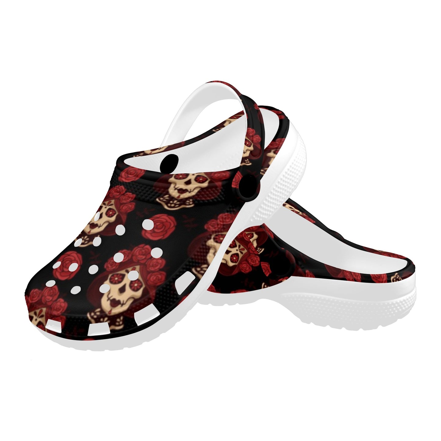 Day of the Dead Skull Girl Pattern Unisex Clogs Shoes