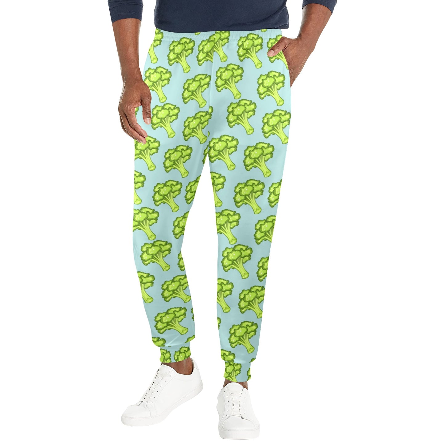 Broccoli Pattern Print Design 02 Men's Casual Track Pants