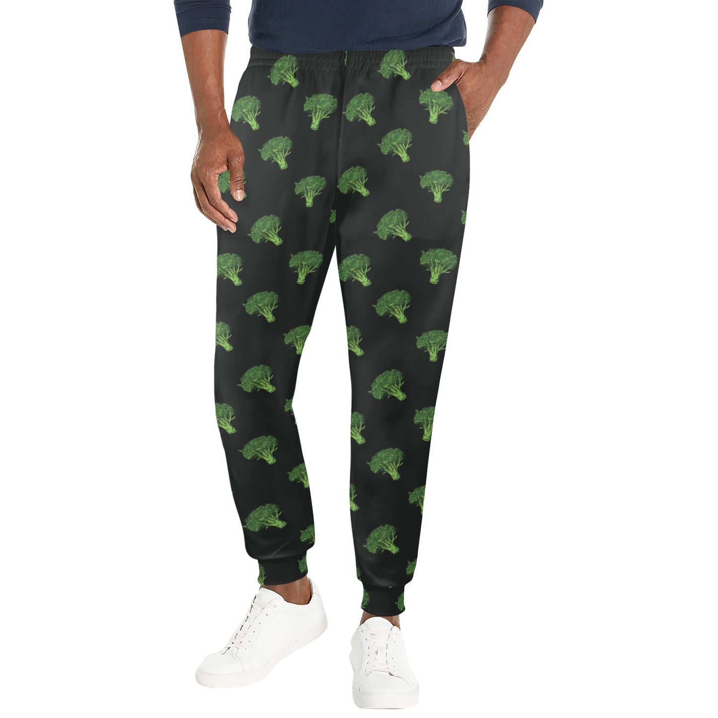 Broccoli Pattern Print Design 04 Men's Casual Track Pants