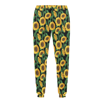 Sunflower Realistic Print Pattern Men's Sweatpants