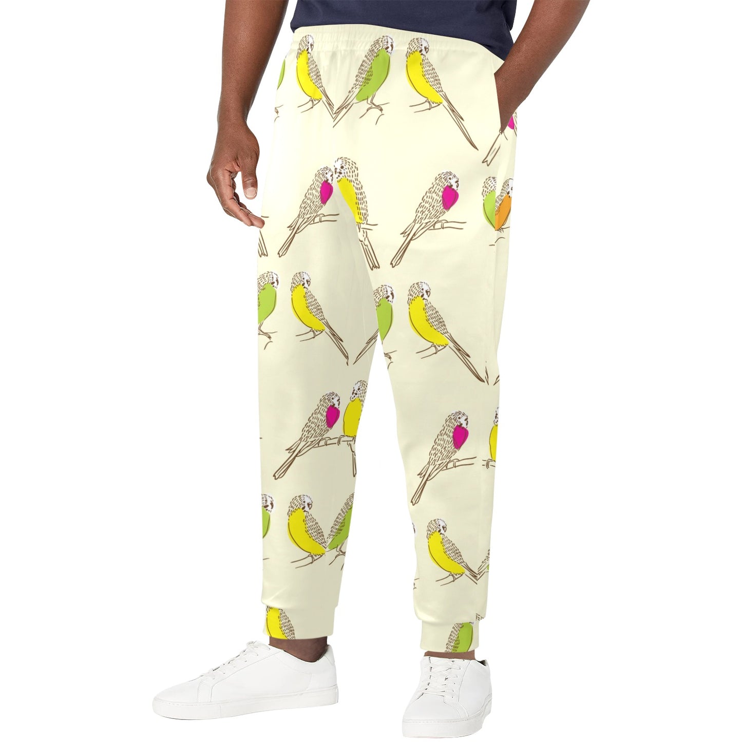 Parakeet Pattern Print Design A01 Men's Casual Track Pants