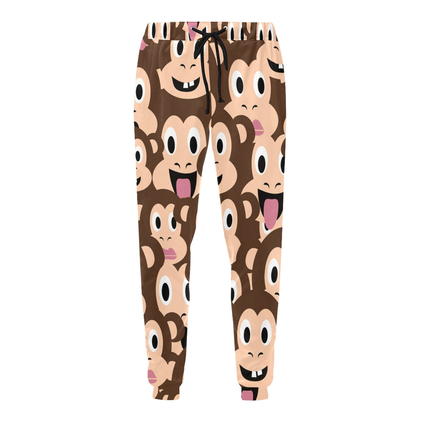 Emoji Monkey Print Pattern Men's Sweatpants