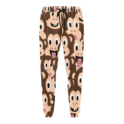 Emoji Monkey Print Pattern Men's Sweatpants