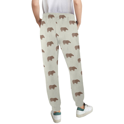 Hippo Design Print Pattern JJ0349 Women's Casual Track Pants