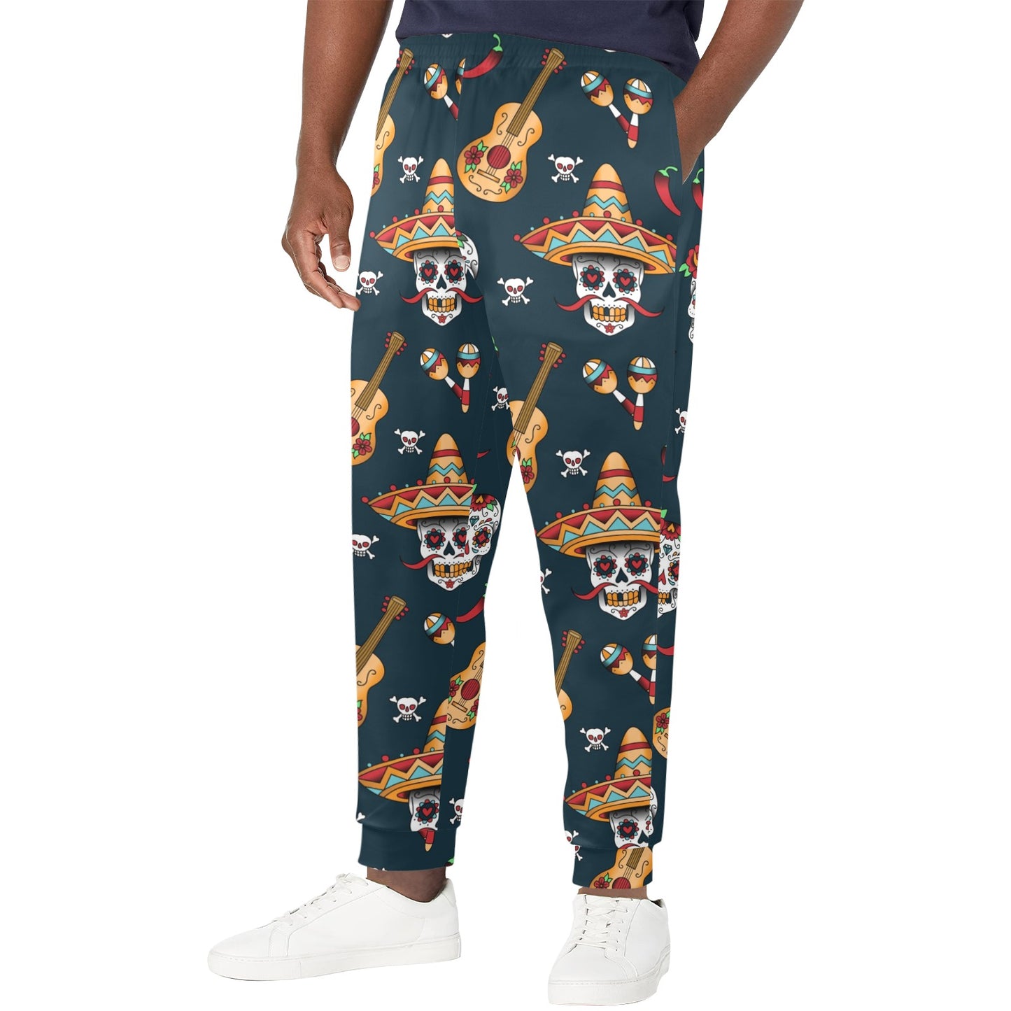 sugar skull Mexican Men's Casual Track Pants