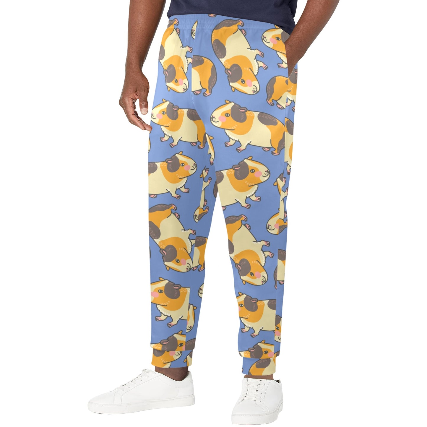 Guinea Pig Pattern Print Design 01 Men's Casual Track Pants