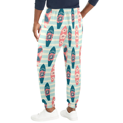 Aloha Hawaii Surfboard Pattern Print Design 02 Men's Casual Track Pants