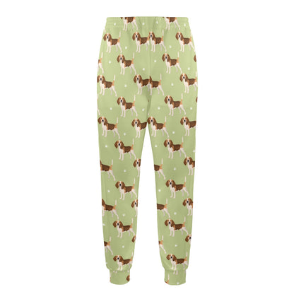 Beagle Pattern Print Design 07 Men's Casual Track Pants