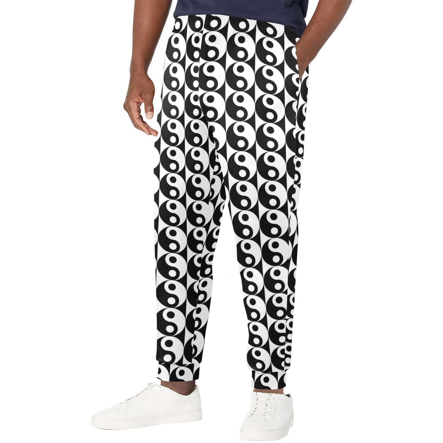 Yin Yang Classic Pattern Design Print Men's Casual Track Pants