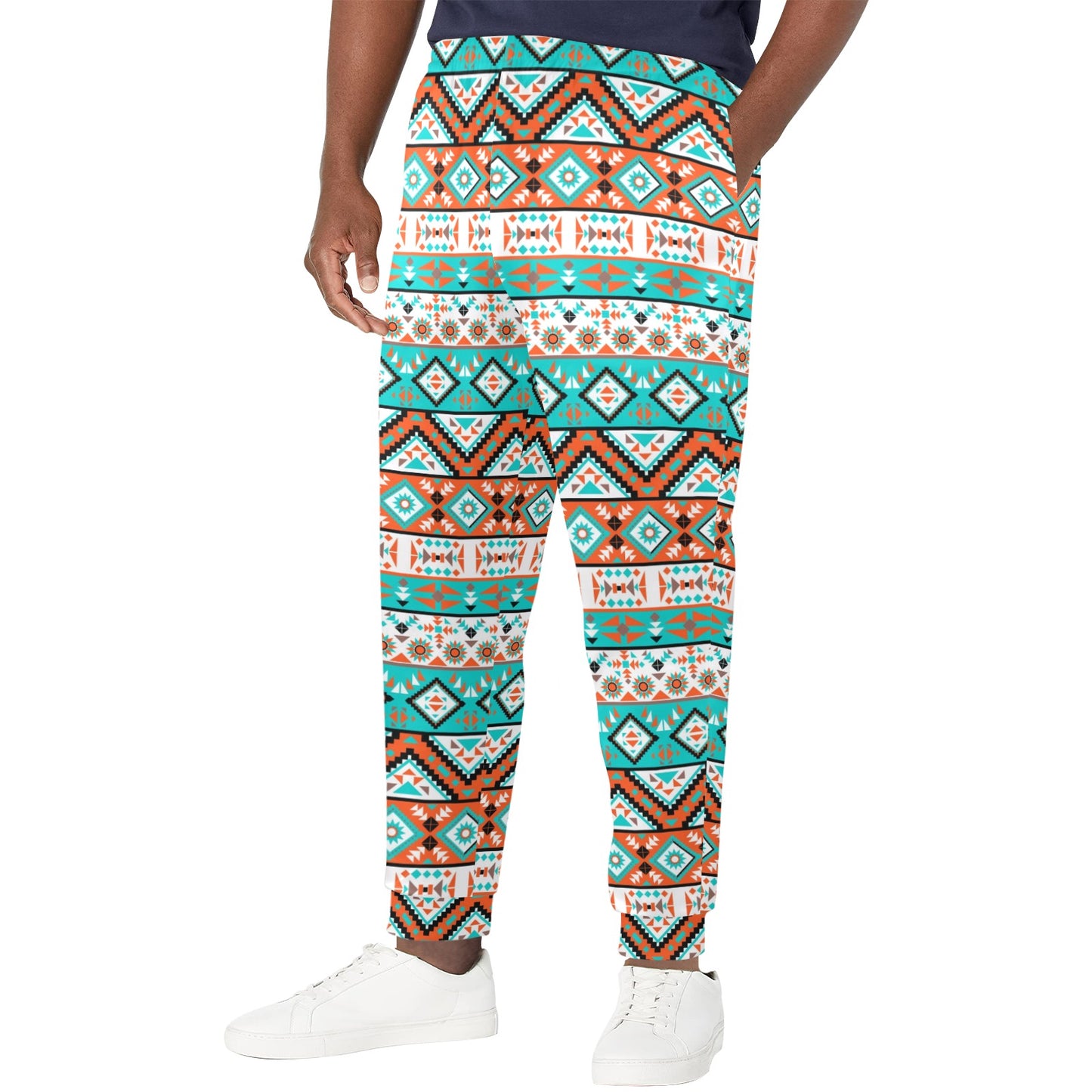 Navajo Style Print Pattern Men's Casual Track Pants