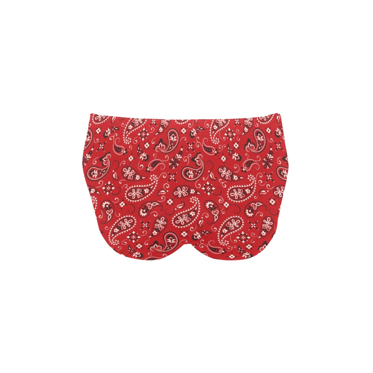 Bandana Paisley Red Print Design LKS3011 Men's Swimming Briefs