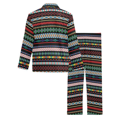 Southwest Pattern Print Design LKS302 Men's Long Pajama Set