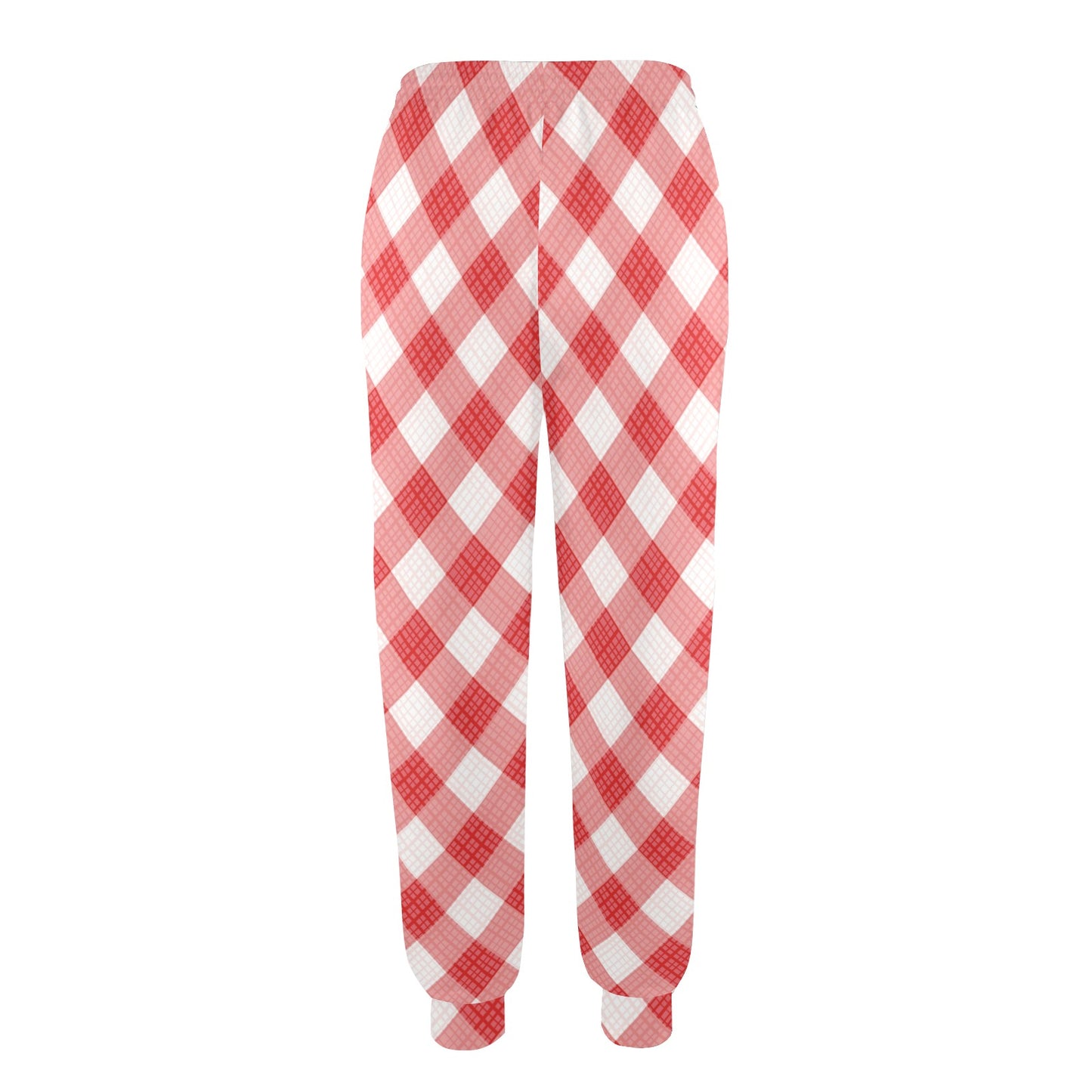 Gingham Red Pattern Print Design 01 Women's Casual Track Pants