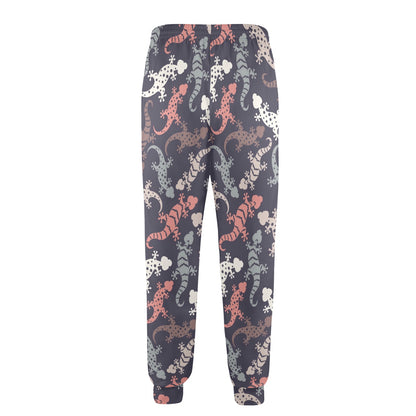 Gecko Pattern Print Design 02 Men's Casual Track Pants