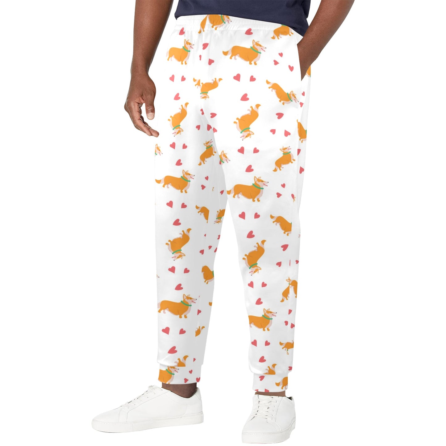 Cardigan Welsh Corgis Pattern Print Design 04 Men's Casual Track Pants