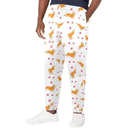 Cardigan Welsh Corgis Pattern Print Design 04 Men's Casual Track Pants