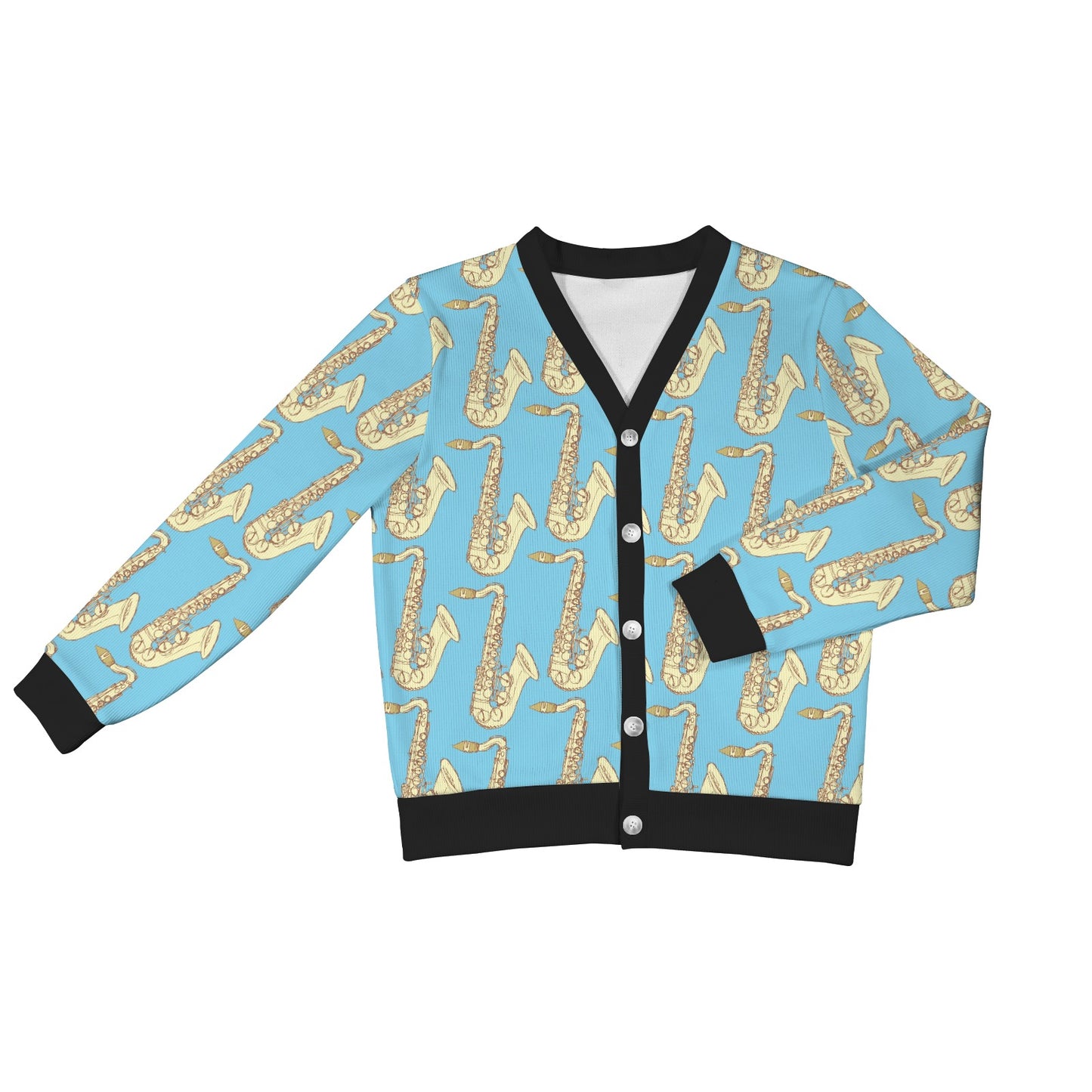 Saxophone Pattern Print Design 03 Women's Cardigan
