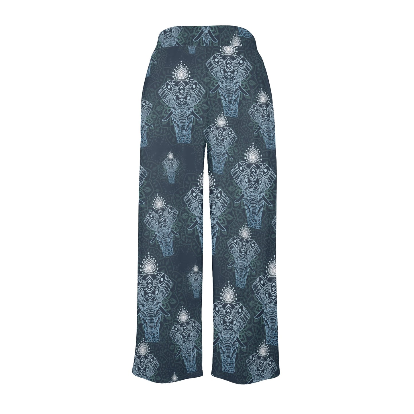 Elephant Mandala Women's Wide Leg Lounge Pants