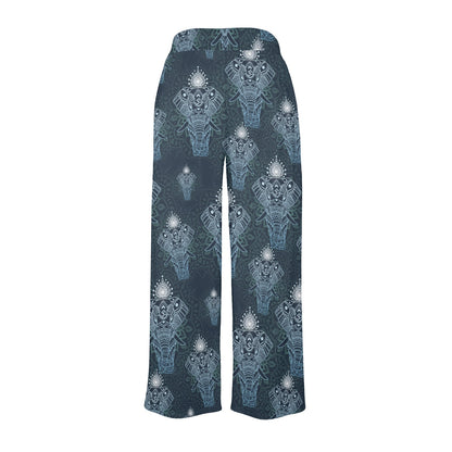 Elephant Mandala Women's Wide Leg Lounge Pants