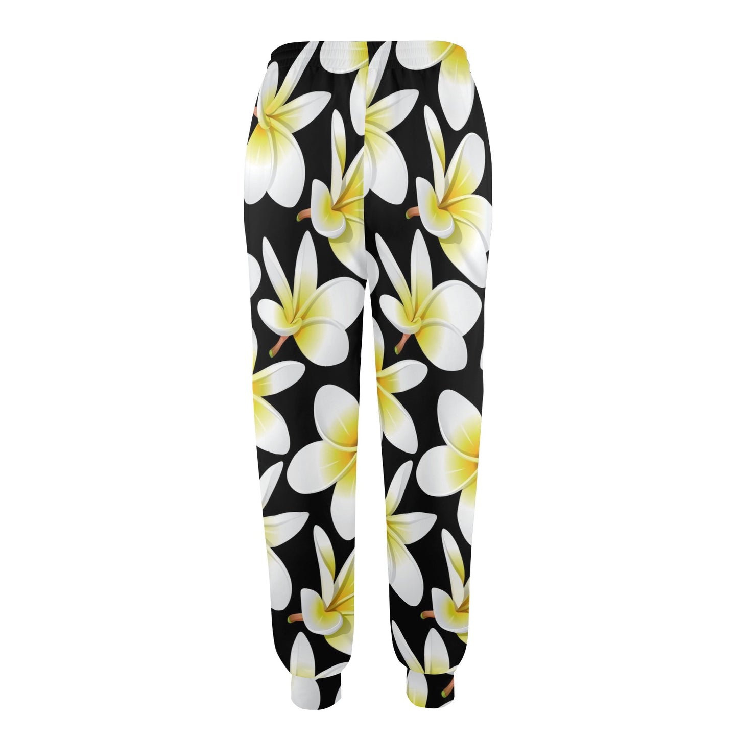 Yellow Plumeria Hawaiian Flowers Women's Casual Track Pants