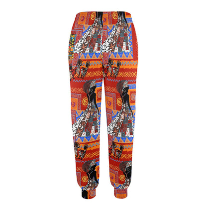 African Print Pattern Women's Casual Track Pants