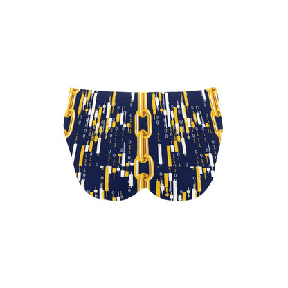 Cryptocurrency Chain Pattern Print Design 03 Men's Swimming Briefs