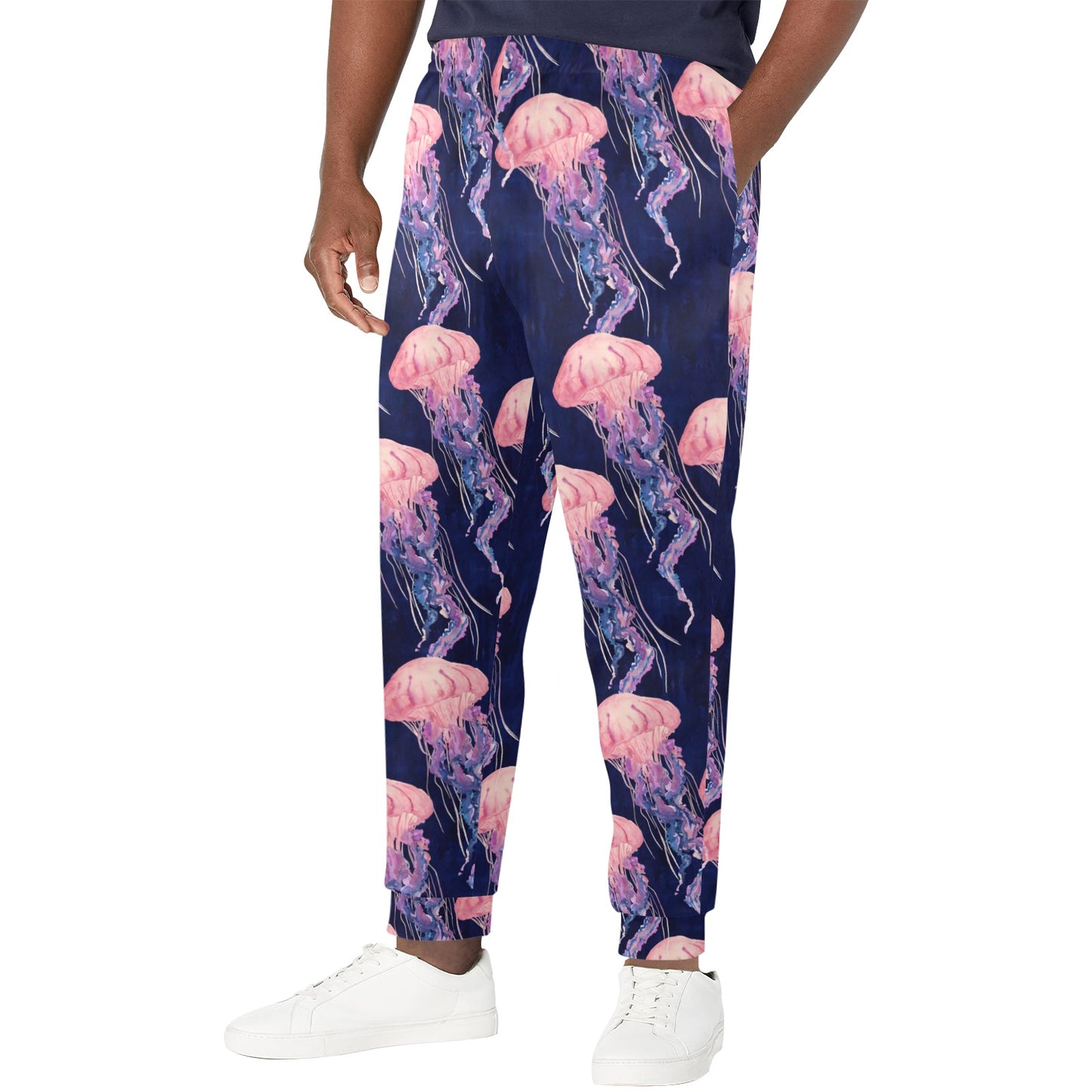 Jellyfish Pattern Print Design 03 Men's Casual Track Pants