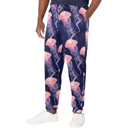 Jellyfish Pattern Print Design 03 Men's Casual Track Pants