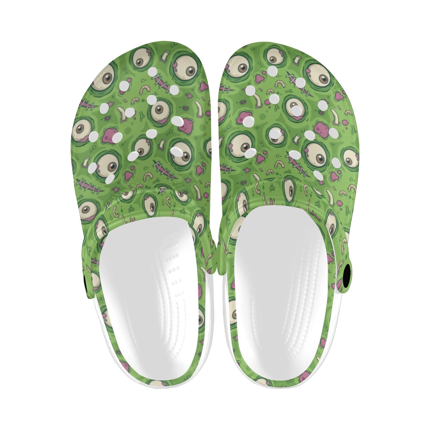 Zombie Eyes Design Pattern Print Unisex Clogs Shoes