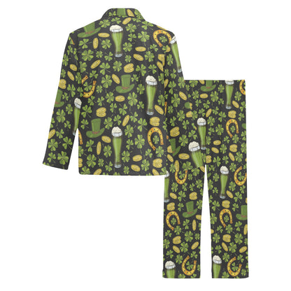 St Patricks Day Print Design LKS307 Men's Long Pajama Set