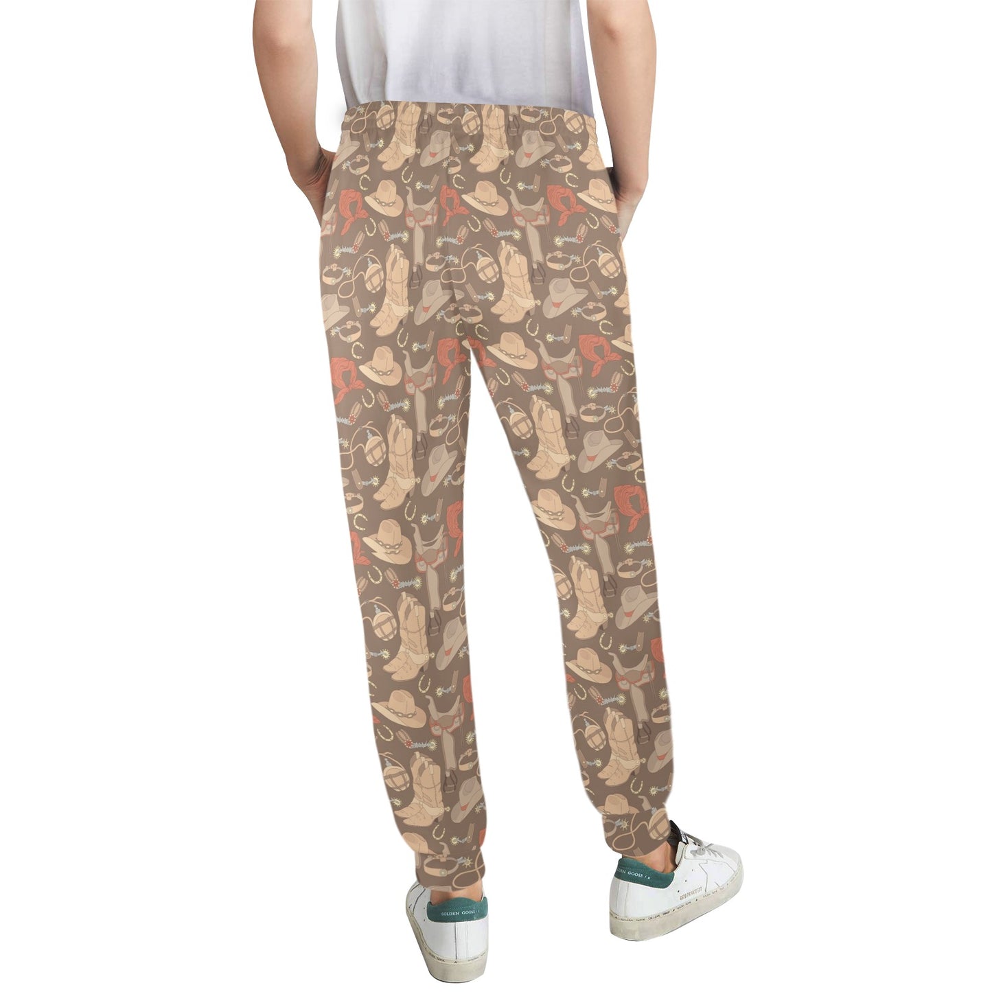 Cowboy Pattern Print Design 02 Women's Casual Track Pants