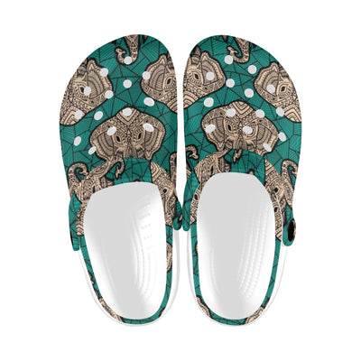 Boho Head Elephant Unisex Clogs Shoes