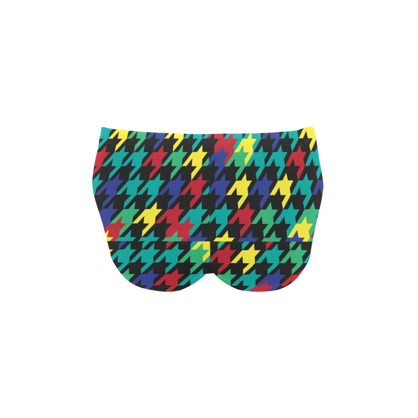 Houndstooth Colorful Pattern Print Design 02 Men's Swimming Briefs