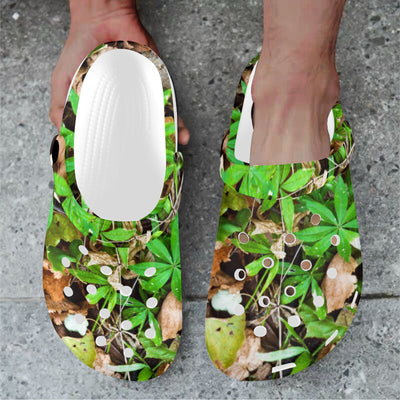 Camouflage Realistic Tree Fresh Print Unisex Clogs Shoes