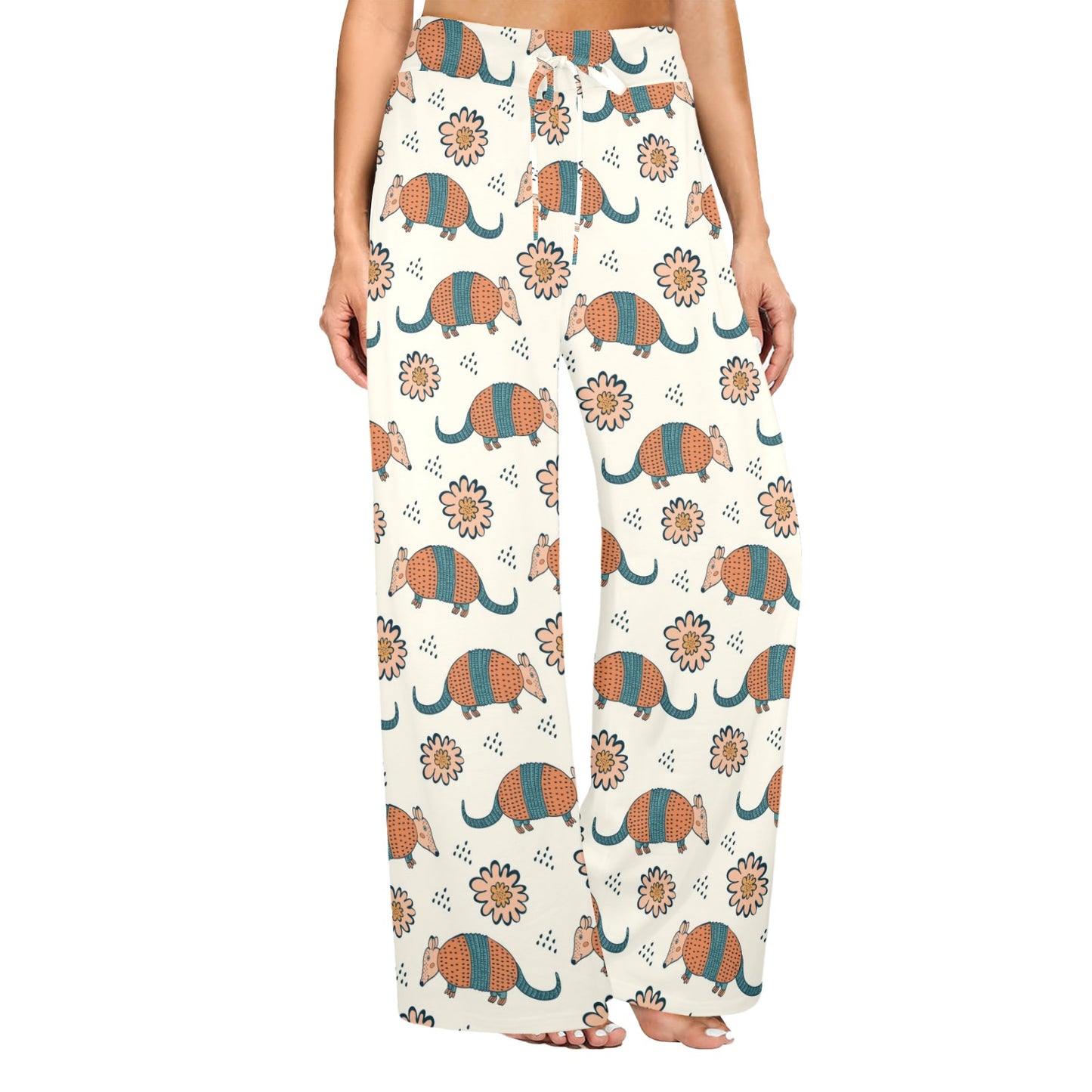 Armadillo Pattern Print Design 02 Women's Wide Leg Lounge Pants