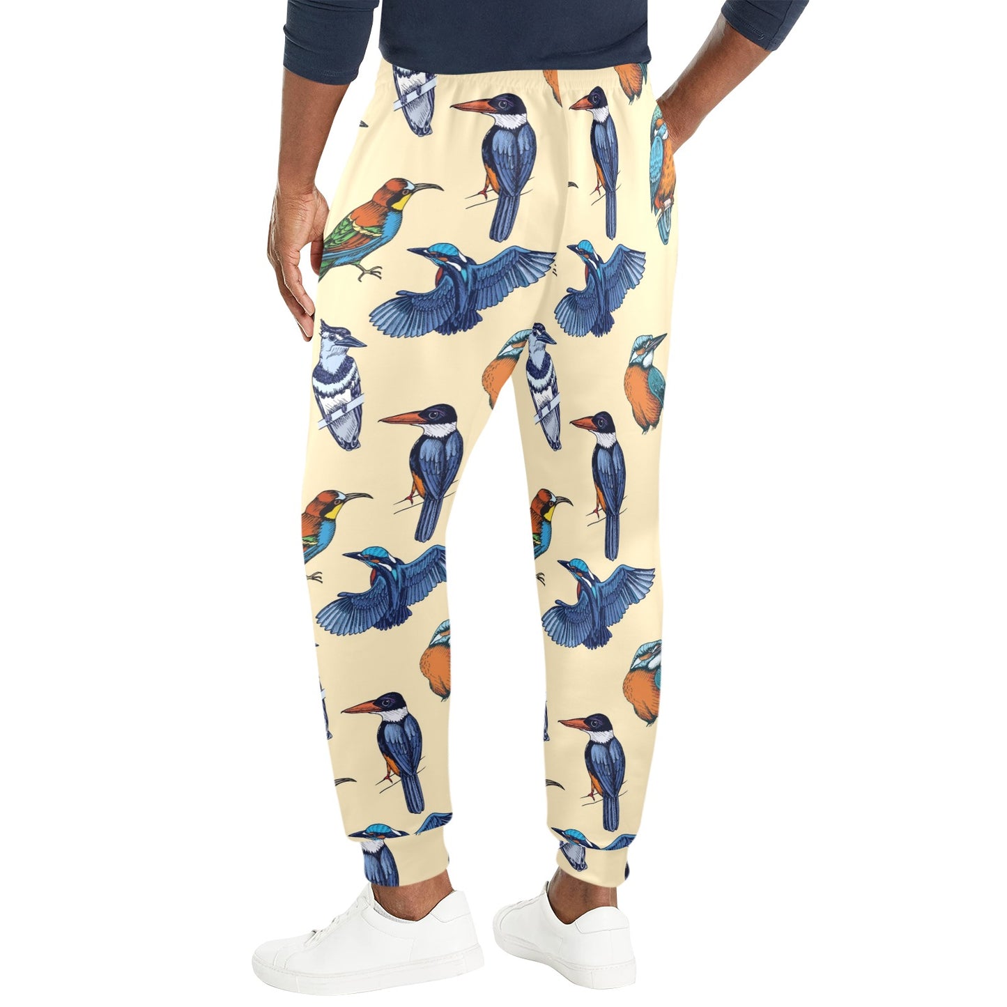 Kingfisher Bird Pattern Print Design 04 Men's Casual Track Pants