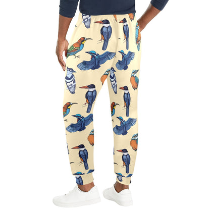 Kingfisher Bird Pattern Print Design 04 Men's Casual Track Pants