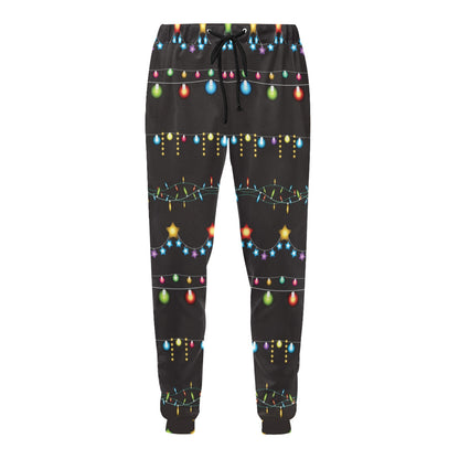 Christmas Light Pattern Print Design 01 Men's Sweatpants